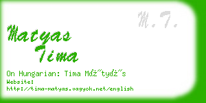 matyas tima business card